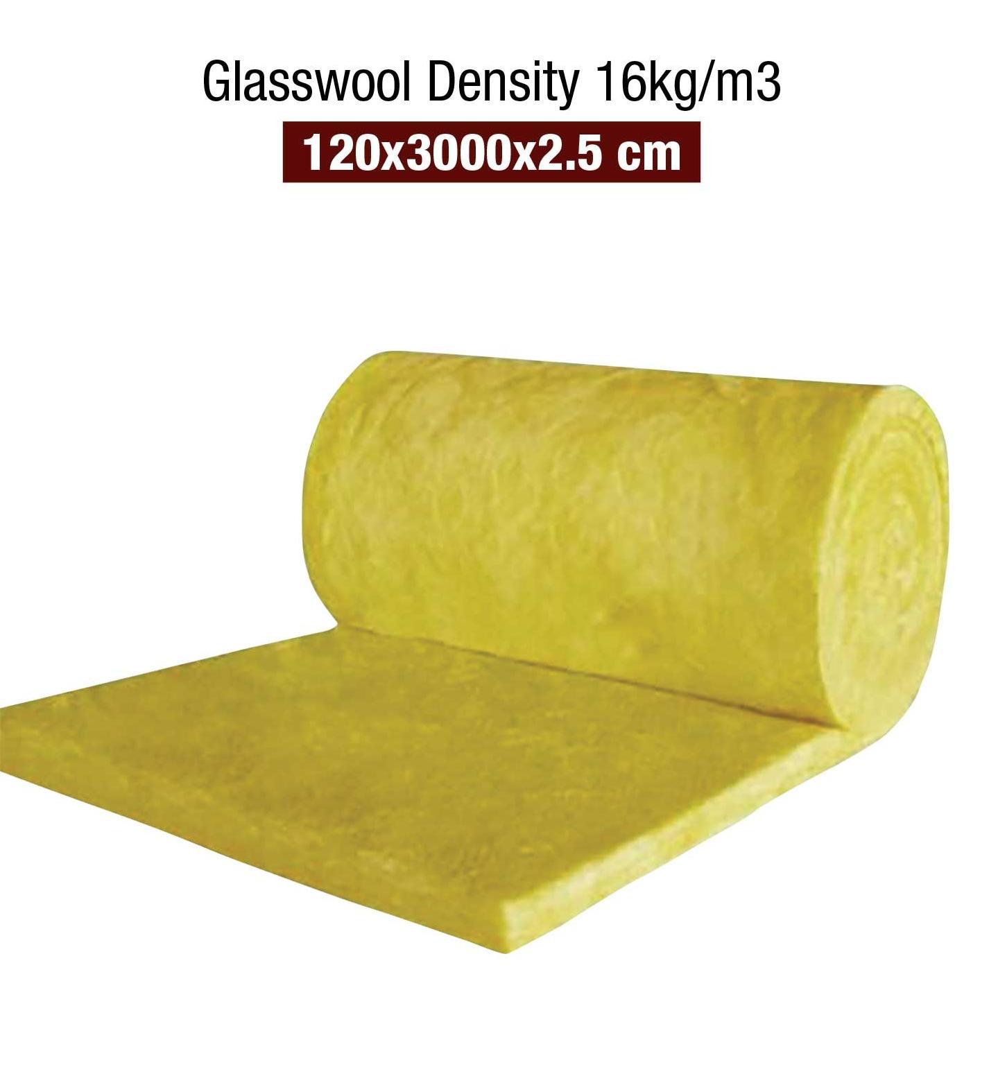 Glasswool Kuning - Density 16kg/m3, 120x3000x2.5 cm